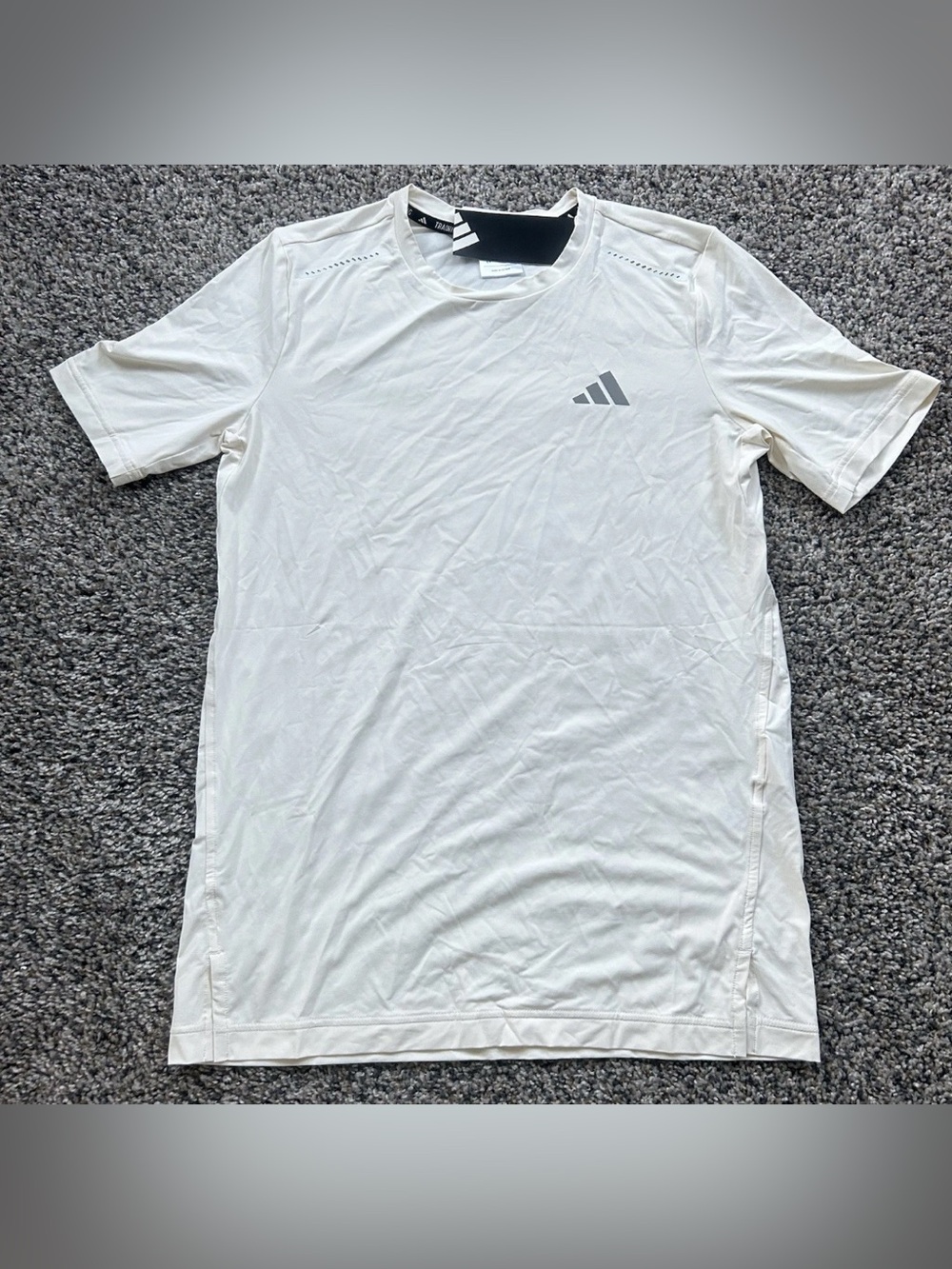 Adidas Cool feel Intensity Tee Mens Training Shirt Chalk White Size Small JJ3714